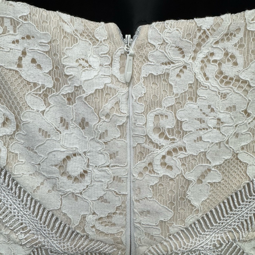Lulu's Promise My Heart‎ Strapless Lace Dress in Cream Wedding Formal size L NWT - Picture 10 of 16